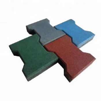 Factory price outdoor playground backyard anti slip dog biscuit rubber tiles recycled rubber pavers