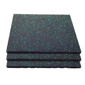 china factory hot-sale Gym Flooring Fitness Black Rubber Mat with Shining Colorful Spot