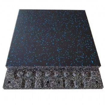 china factory hot-sale Gym Flooring Fitness Black Rubber Mat with Shining Colorful Spot