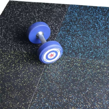 Rubber tile floor matting gym